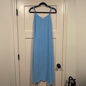 Style & Co. Light Blue Dress with White Dots